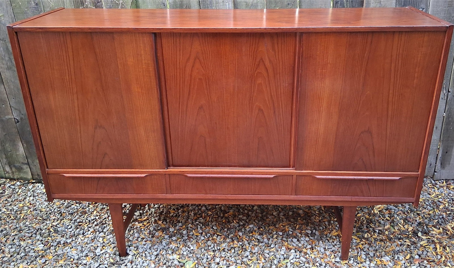 Mid Century Modern EW Bach Teak Highboard for Sejling Skabe