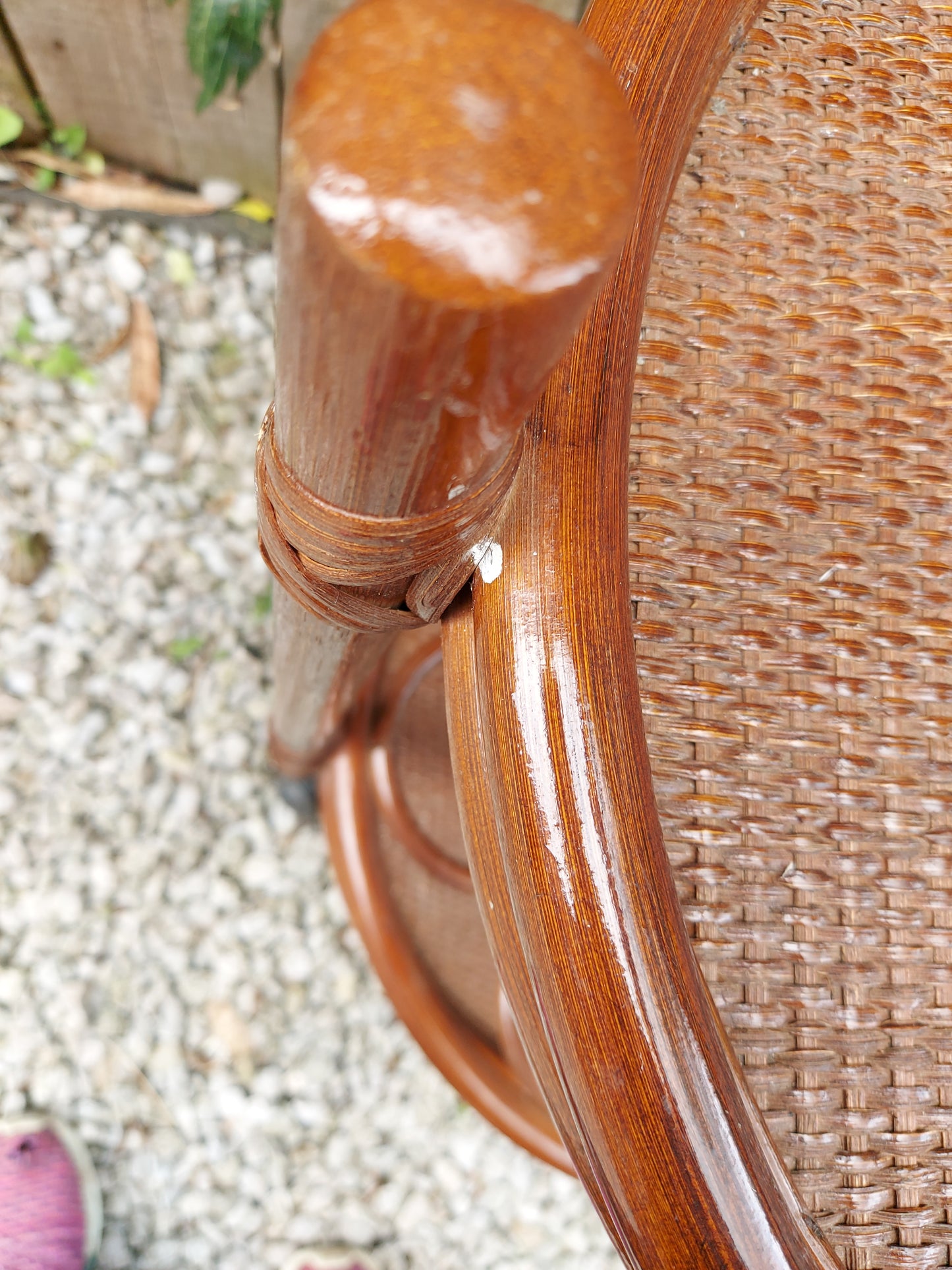 MCM Bamboo Rattan Boho Chic drinks trolley