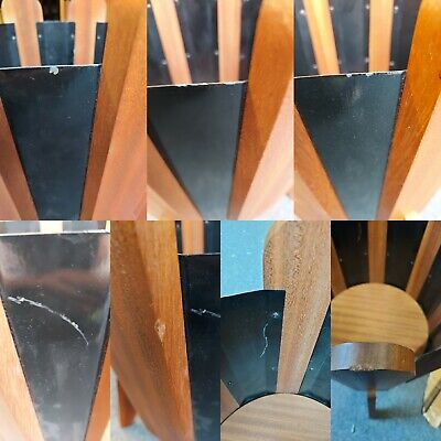 MCM Teak Black Metal Waste Paper Bin/Planter
