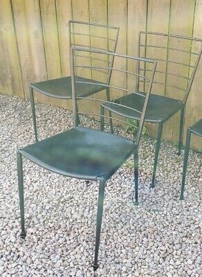Mid century modern 3 Ladderax Chairs Black Seat Frame
