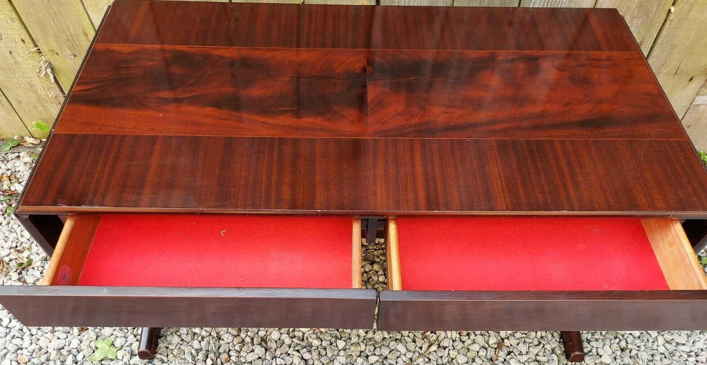 Mid Century Modern AH Mcintosh Drop Leaf Coffee Table With Drawers