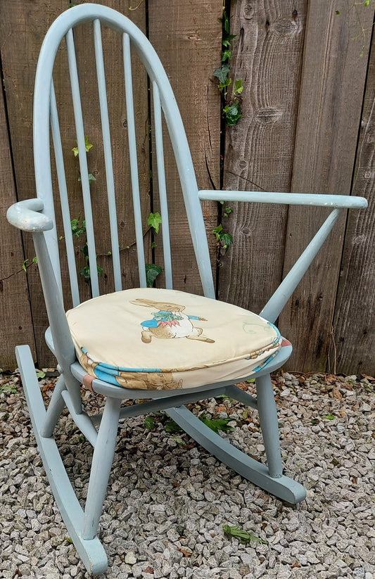 Mid Century Ercol Windsor Quaker 428 Rocking Chair painted