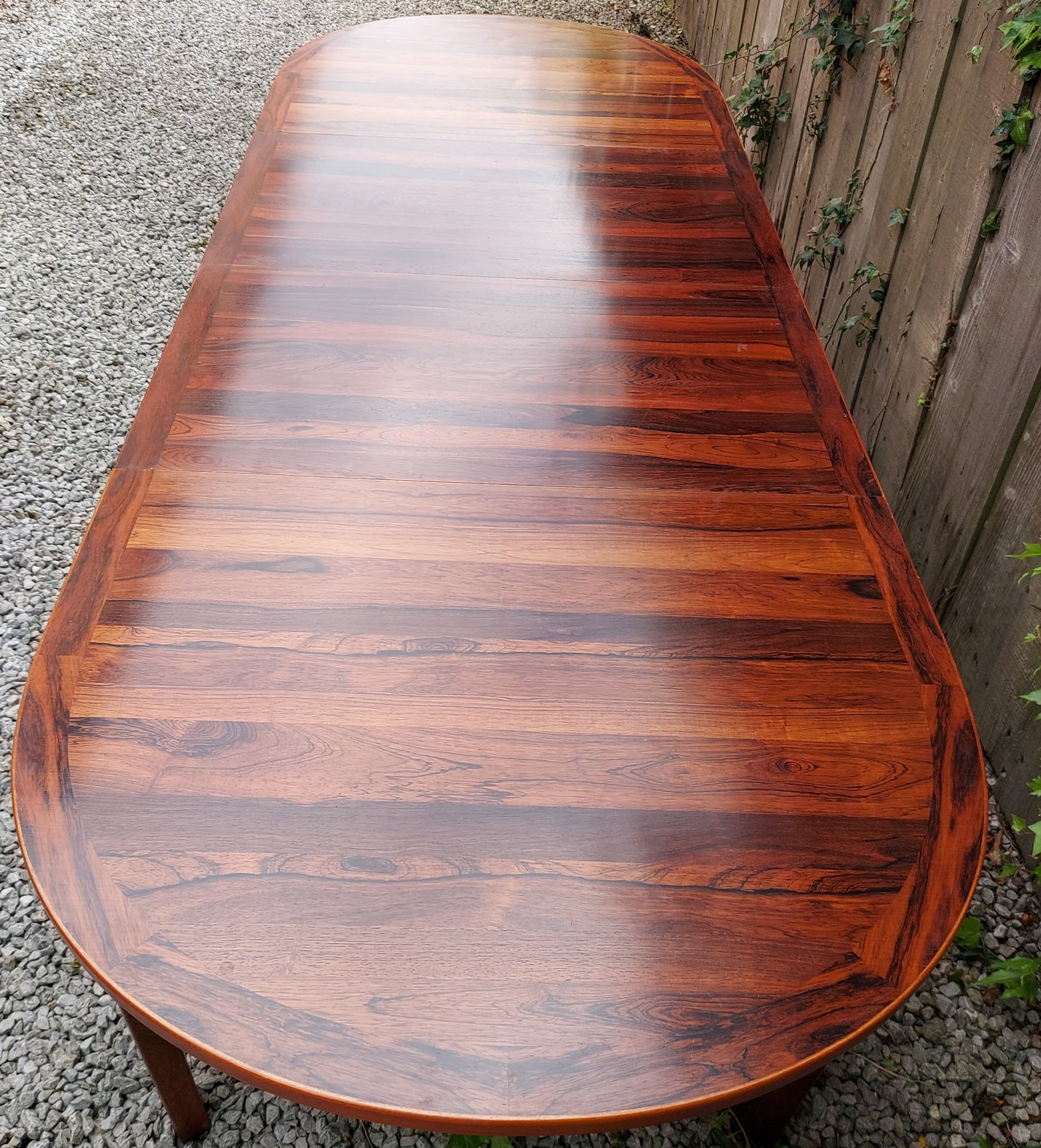 Mcm Troeds Rosewood Extending Oval Table Two Leaves