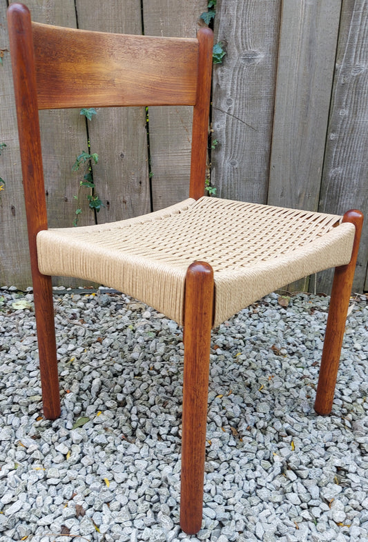Mid Century Modern 2  danish Corded chairs