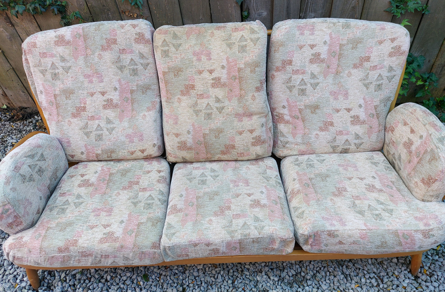 MCM Ercol Jubilee 766 Sofa Blond with original upholstery 3 seater