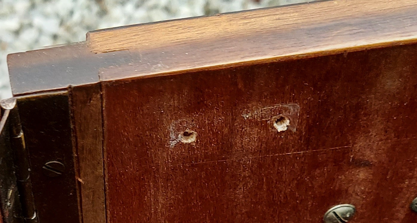 Mid Century Modern Wood Effect Formica Sideboard Wood Leg Detail