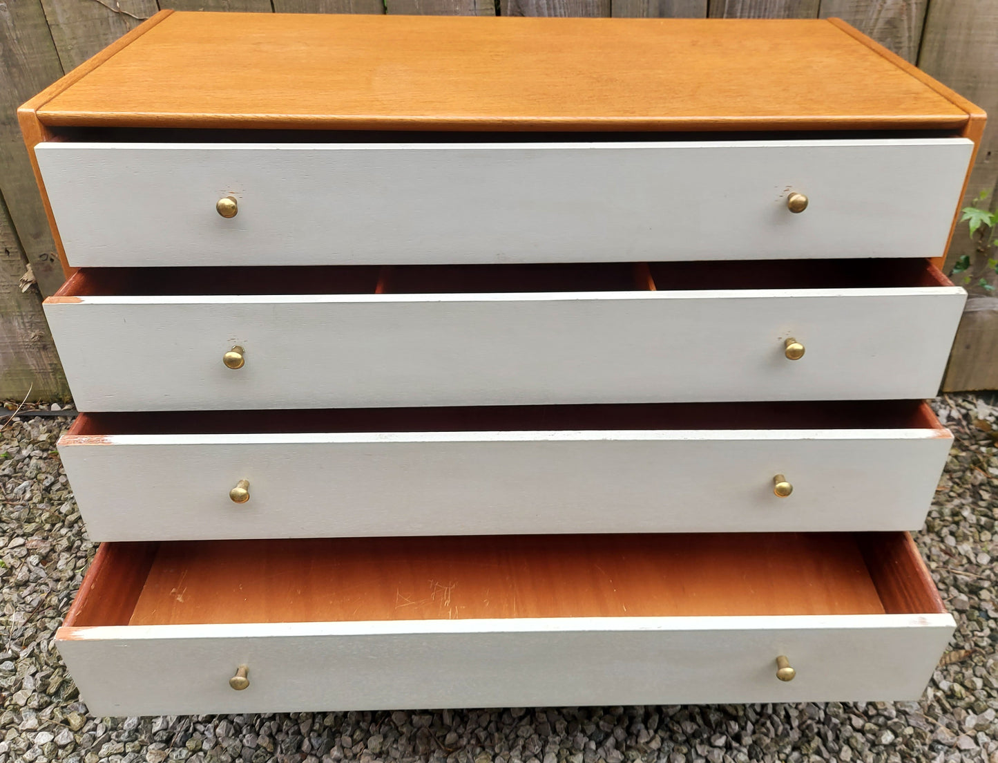 MCM E-Gomme GPlan Chinese White Chest Of 4 Drawers