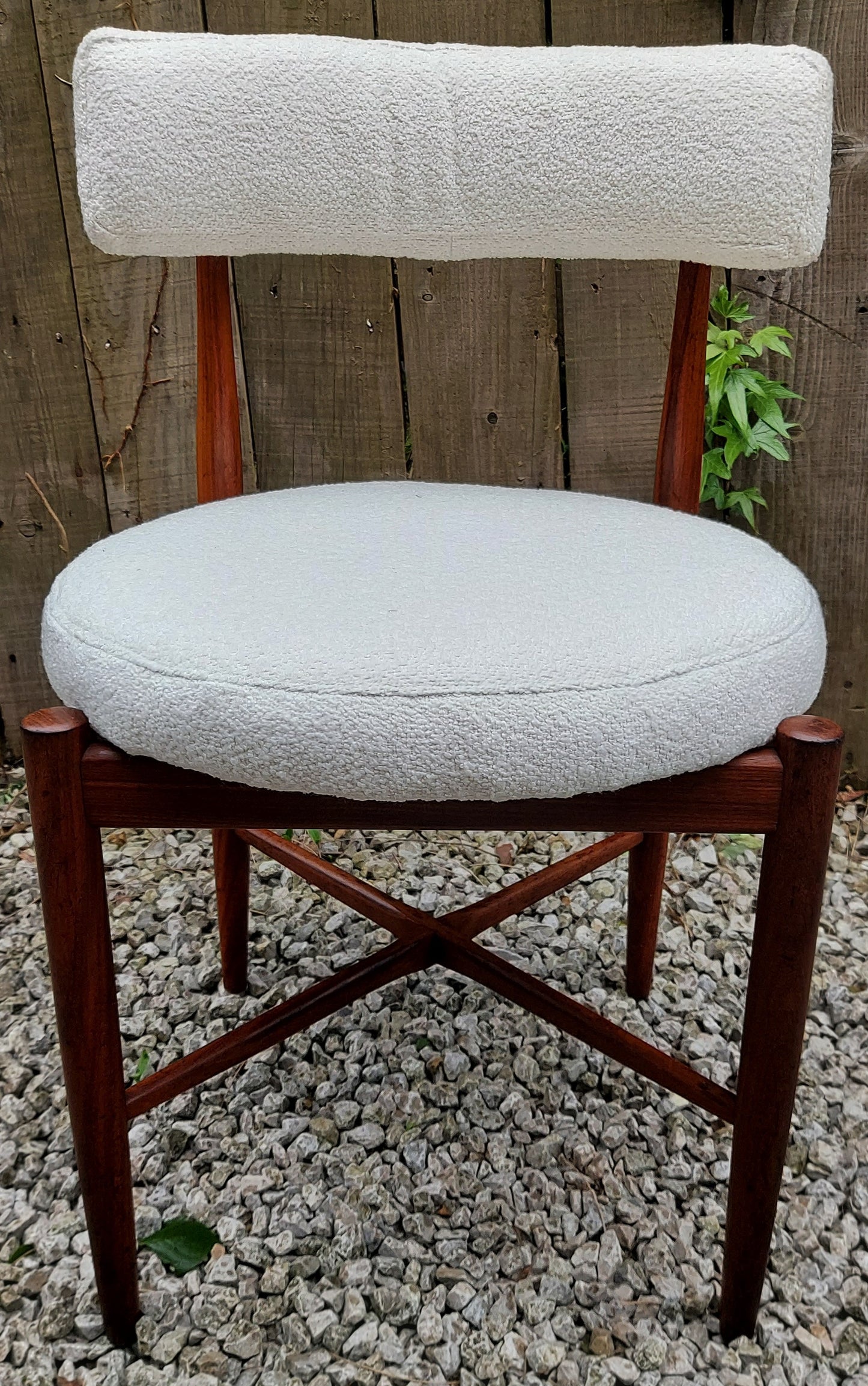 MCM 4 G Plan Fresco Dining Chairs Ivory Boucle C