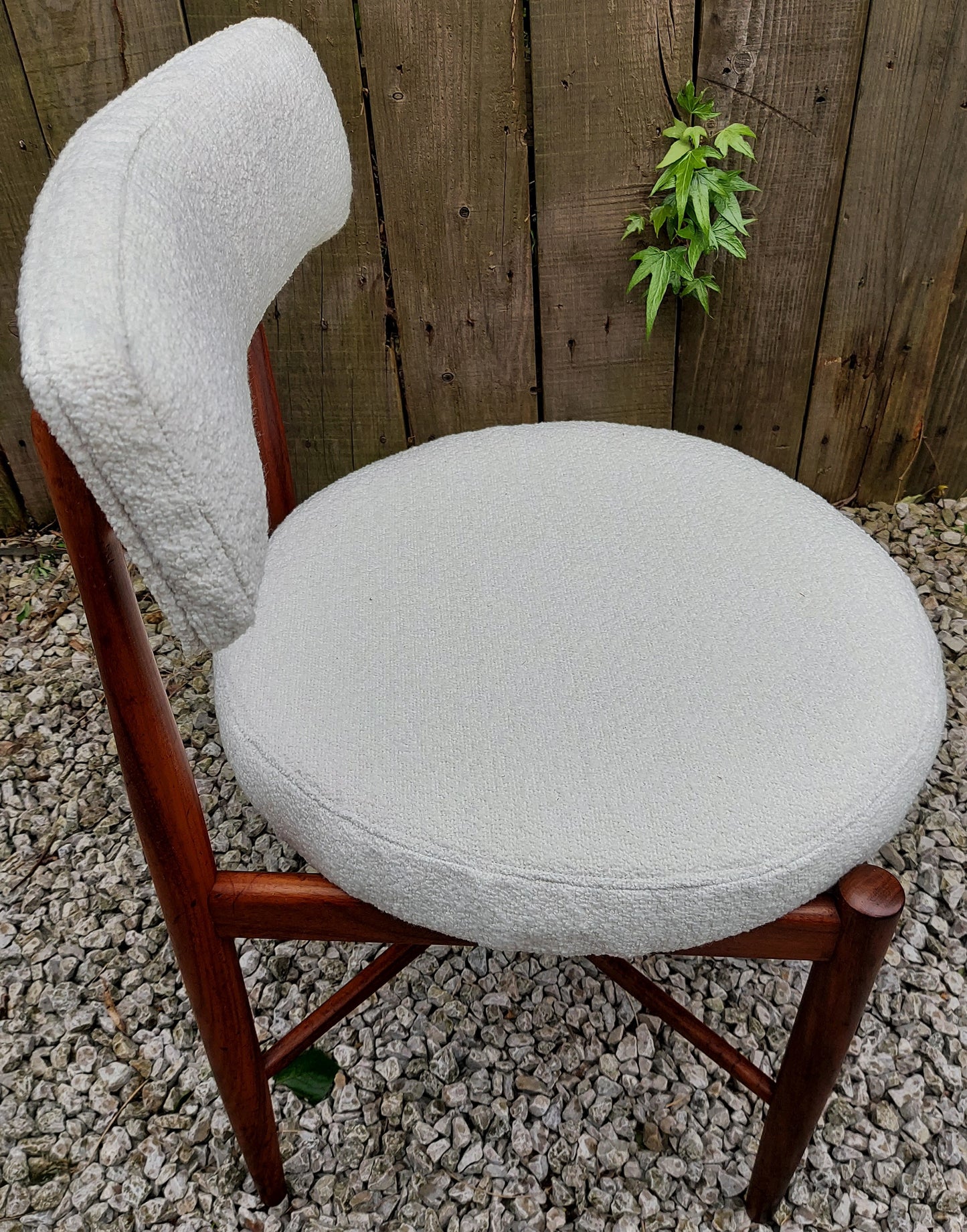 MCM 4 G Plan Fresco Dining Chairs Ivory Boucle C