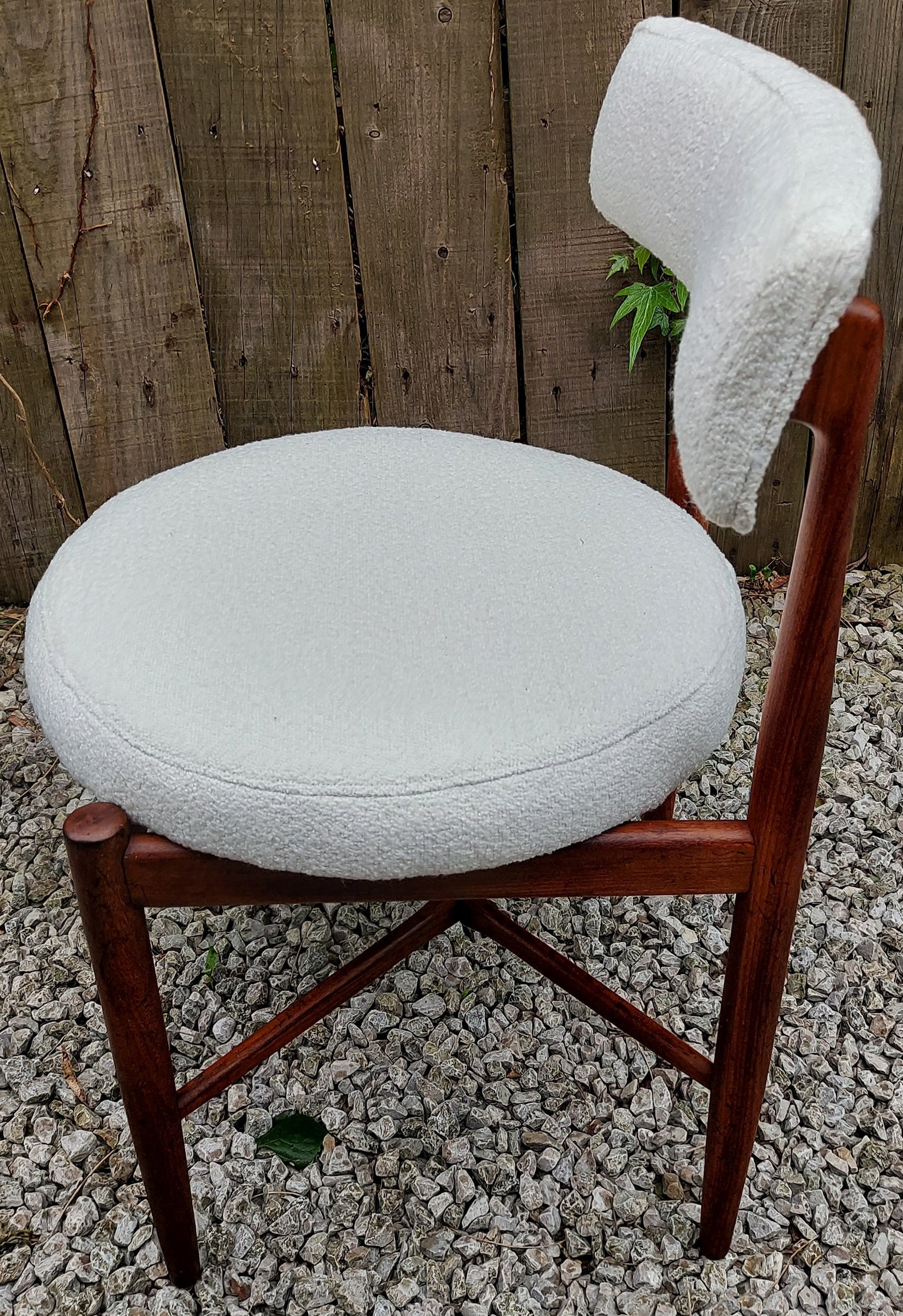 MCM 4 G Plan Fresco Dining Chairs Ivory Boucle C