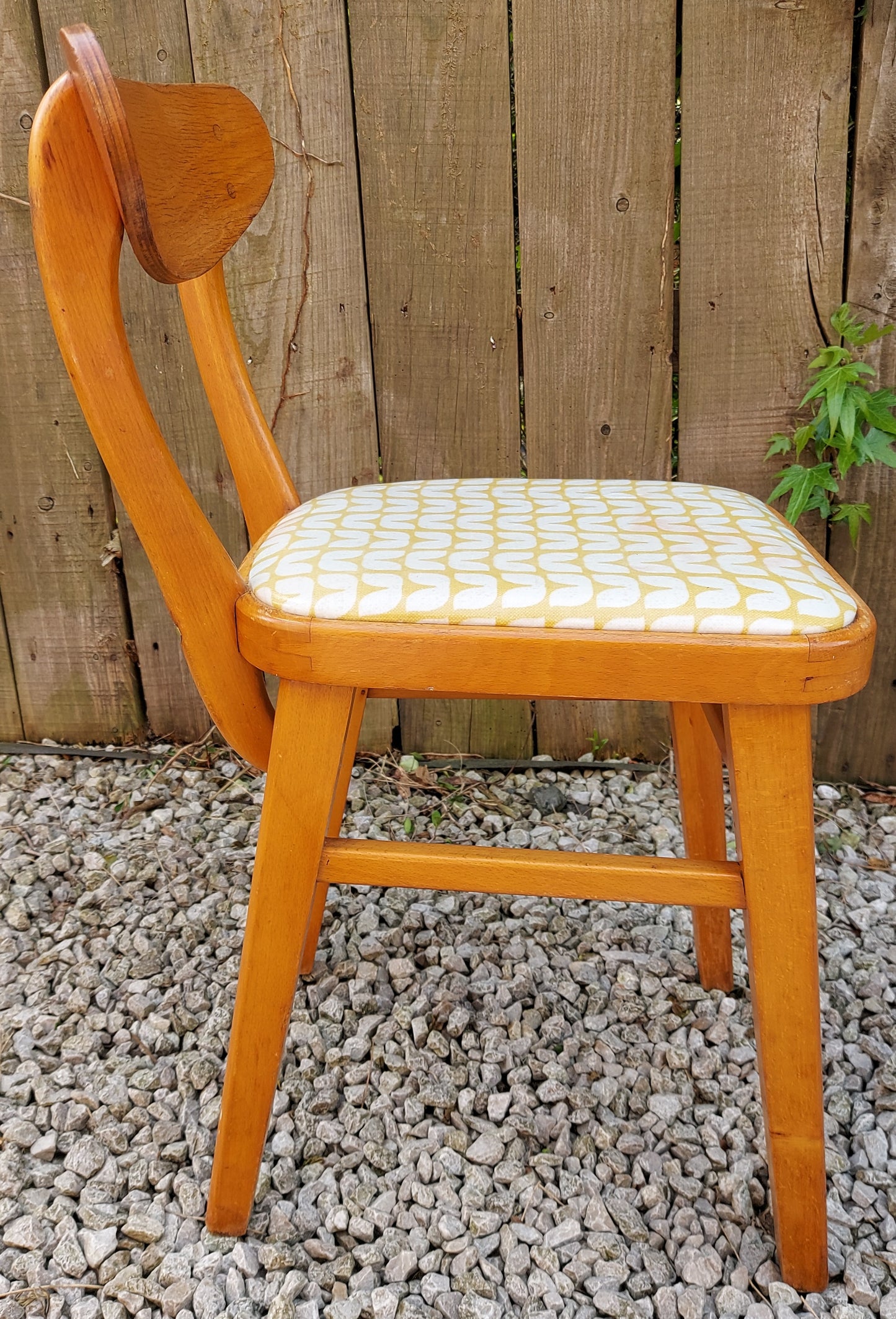 MCM retro 2 kitchen chairs and 2 stools reupholstered