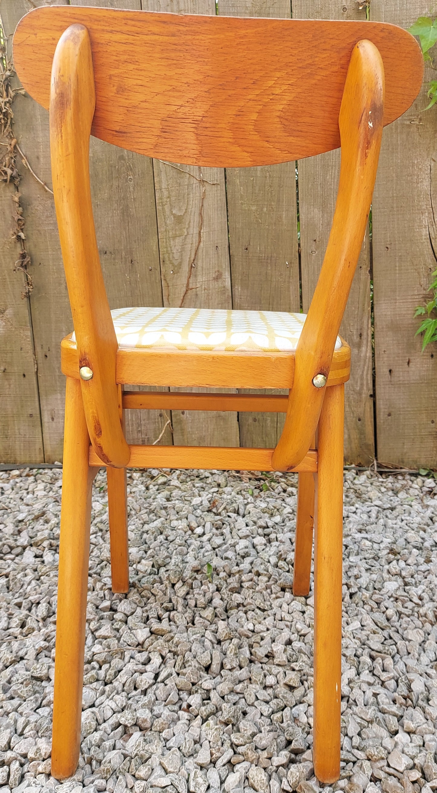 MCM retro 2 kitchen chairs and 2 stools reupholstered