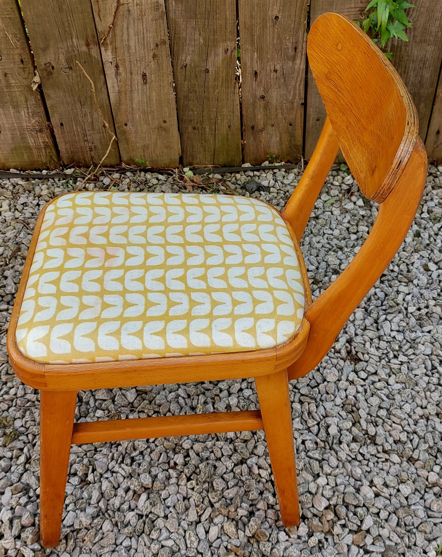 MCM retro 2 kitchen chairs and 2 stools reupholstered