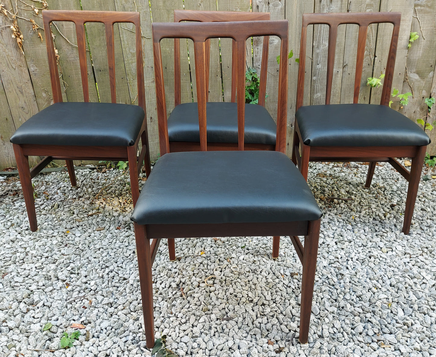 Mid Century Modern 4 chairs younger newly reupholstered