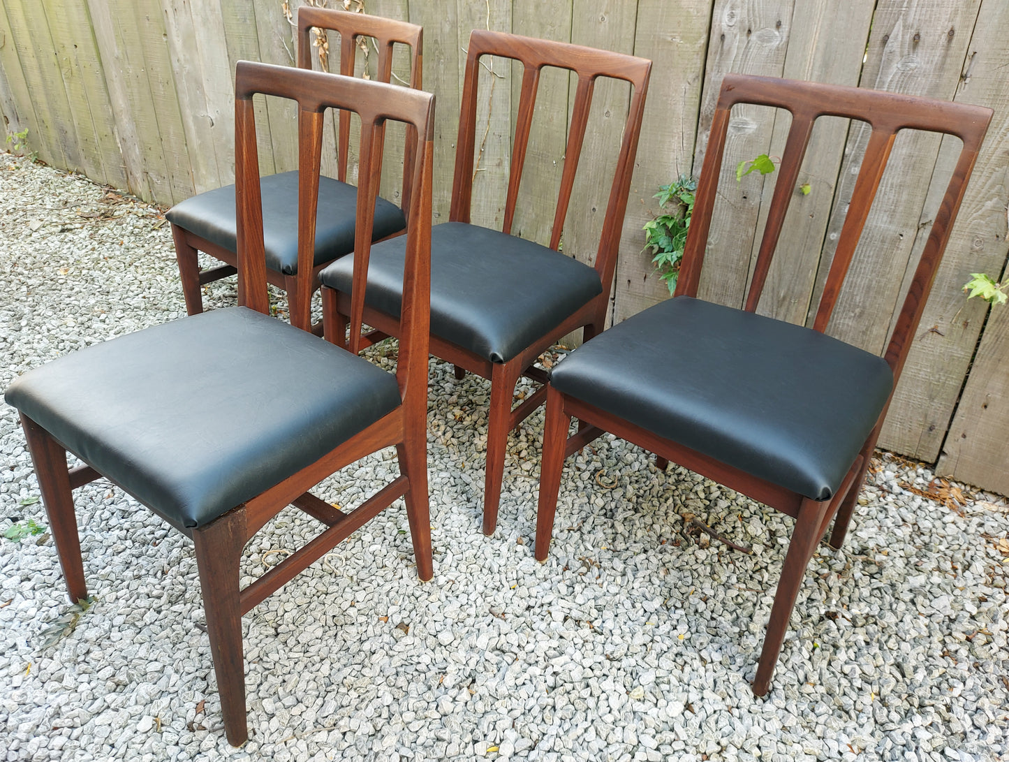 Mid Century Modern 4 chairs younger newly reupholstered