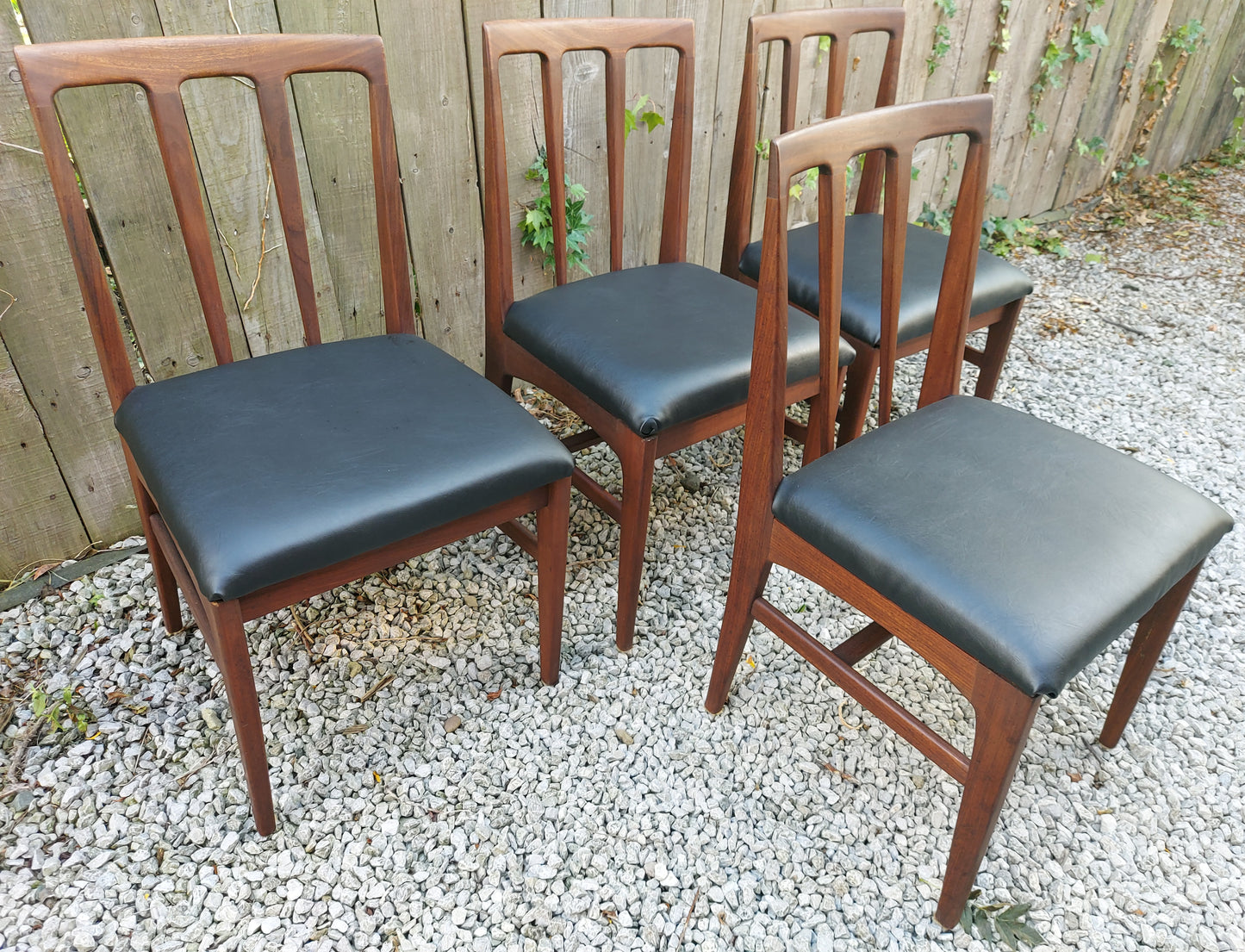 Mid Century Modern 4 chairs younger newly reupholstered