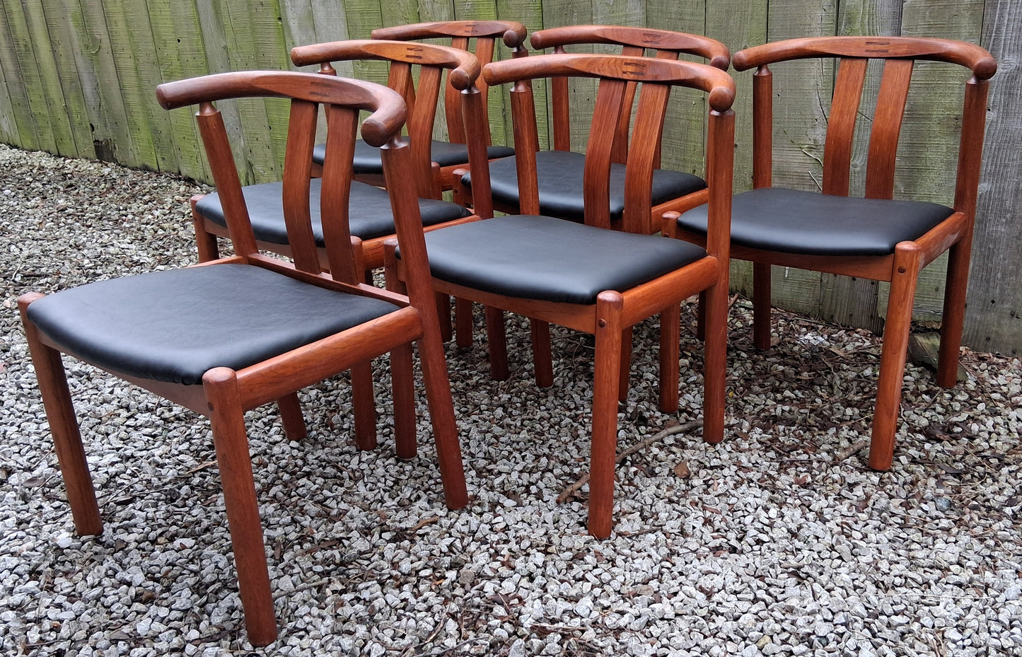 Mid Century Modern 6 Dining Chairs Hans Frydendal 'Cleopatra' for Boltinge