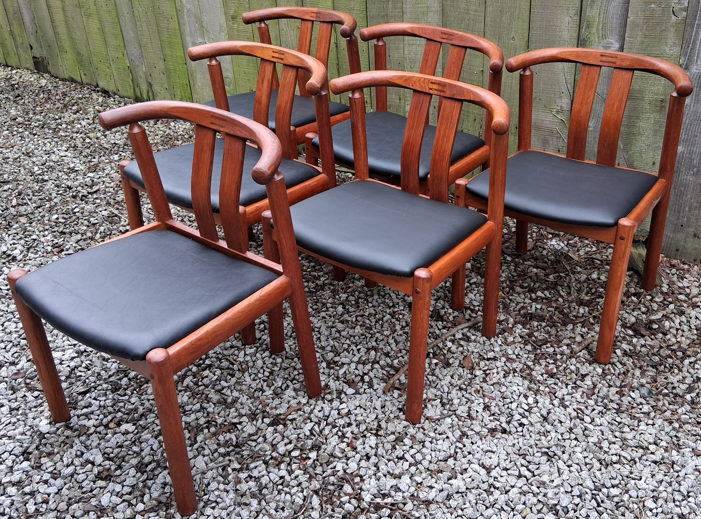 Mid Century Modern 6 Dining Chairs Hans Frydendal 'Cleopatra' for Boltinge