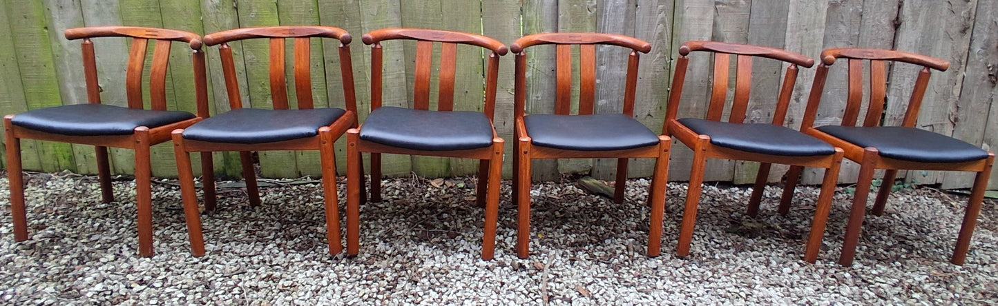 Mid Century Modern 6 Dining Chairs Hans Frydendal 'Cleopatra' for Boltinge