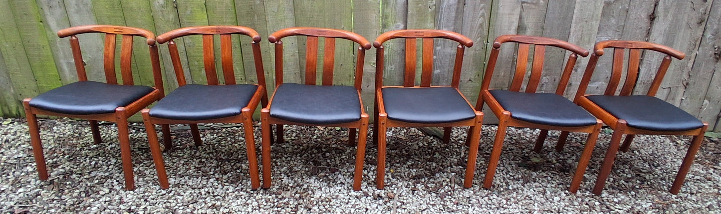 Mid Century Modern 6 Dining Chairs Hans Frydendal 'Cleopatra' for Boltinge