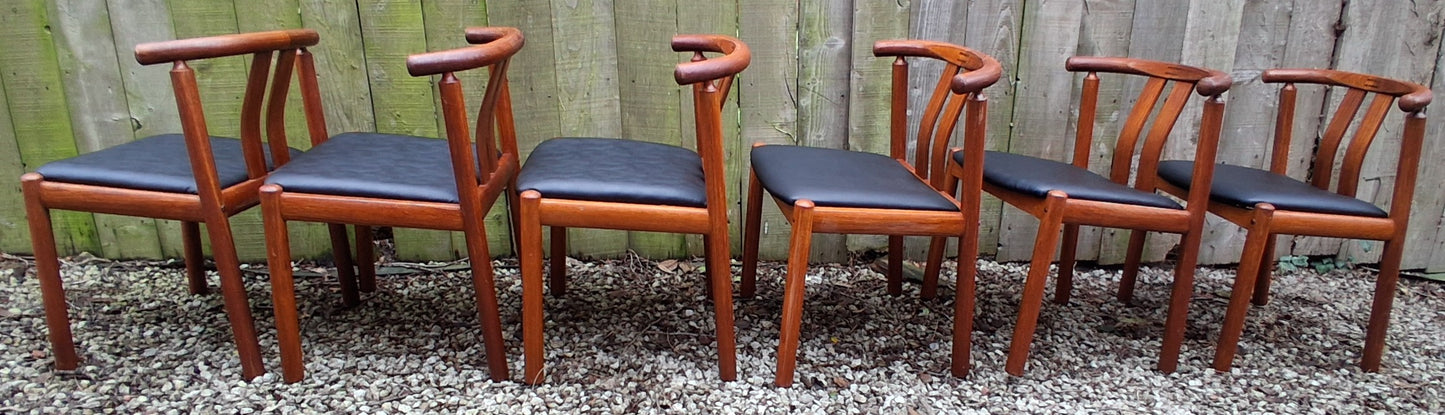 Mid Century Modern 6 Dining Chairs Hans Frydendal 'Cleopatra' for Boltinge
