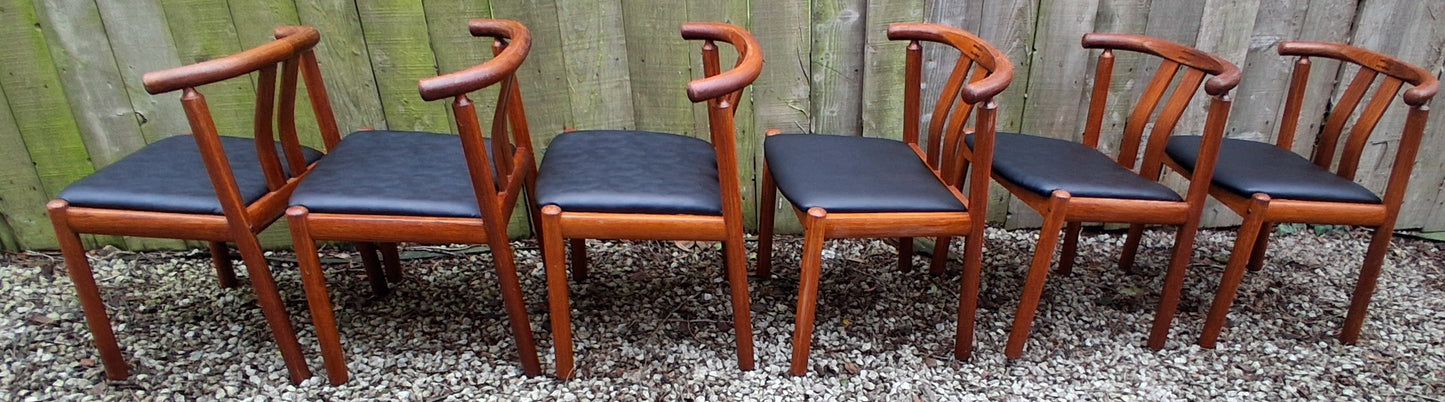 Mid Century Modern 6 Dining Chairs Hans Frydendal 'Cleopatra' for Boltinge