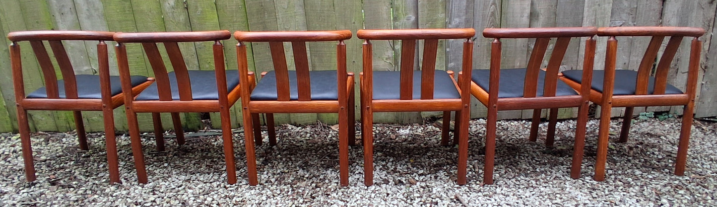 Mid Century Modern 6 Dining Chairs Hans Frydendal 'Cleopatra' for Boltinge