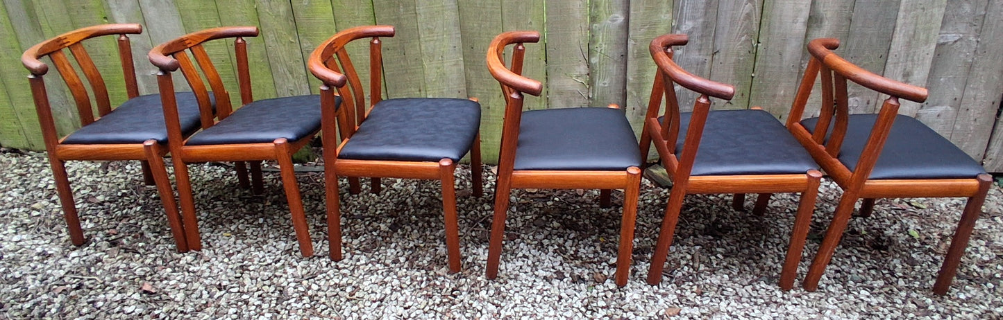Mid Century Modern 6 Dining Chairs Hans Frydendal 'Cleopatra' for Boltinge