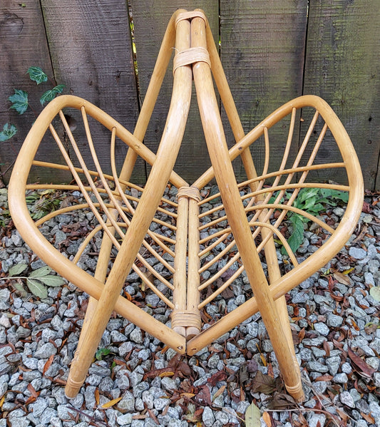 Mcm Boho Chic Folding Magaxine Rack Bamboo