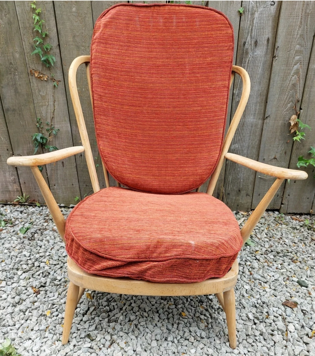 MCM low Back Ercol 477 Chair Blonde Refurbished