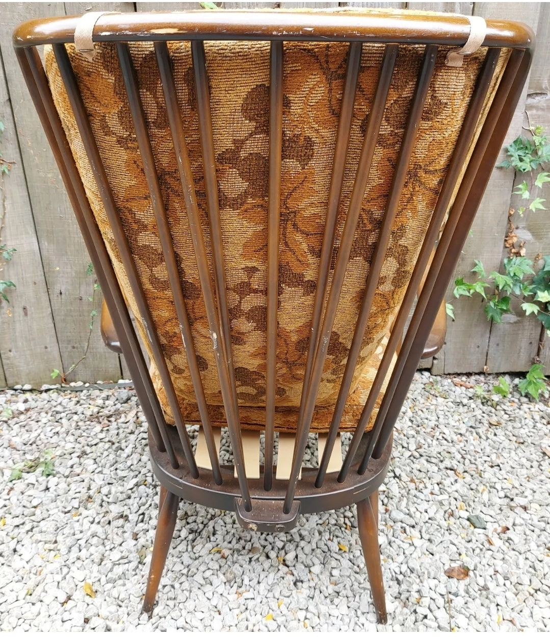 MCM High Back Ercol 478 Chair Traditional Dark finish Refurbished