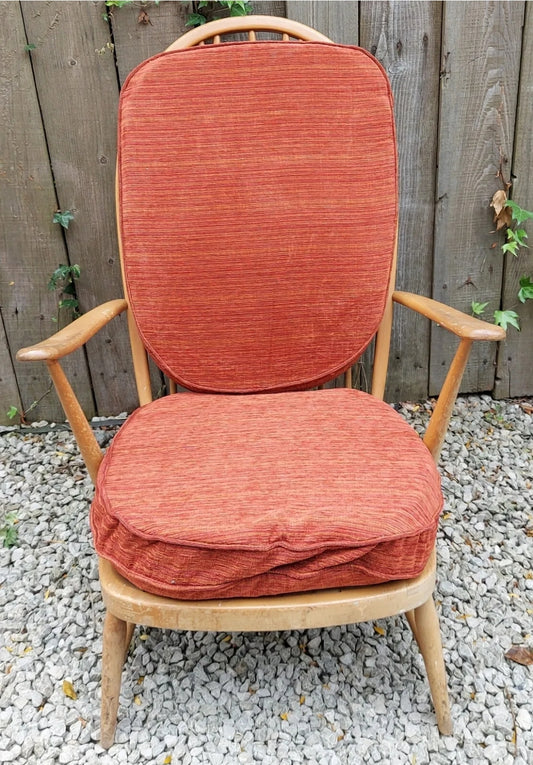 Mid Century Modern Blonde Ercol 203 Armchair New Upholstery