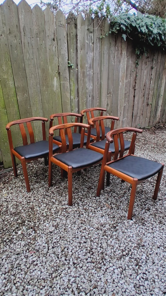 Mid Century Modern 6 Dining Chairs Hans Frydendal 'Cleopatra' for Boltinge