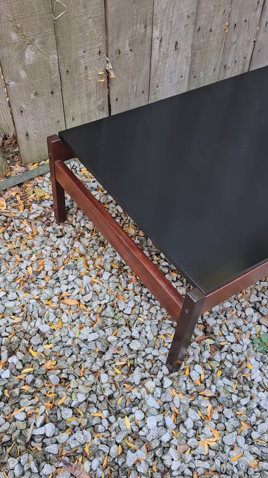 MCM Guy Rogers Rectangular Coffee Table Afromosia Black Laminate Coffee Table