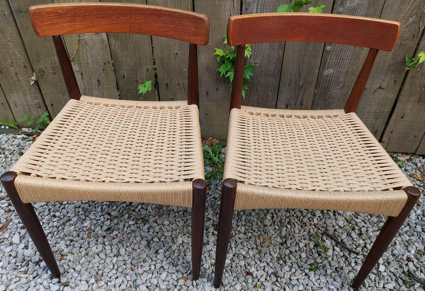 Mid Century Modern 2 MK200 Mogens Kold Corded chairs B