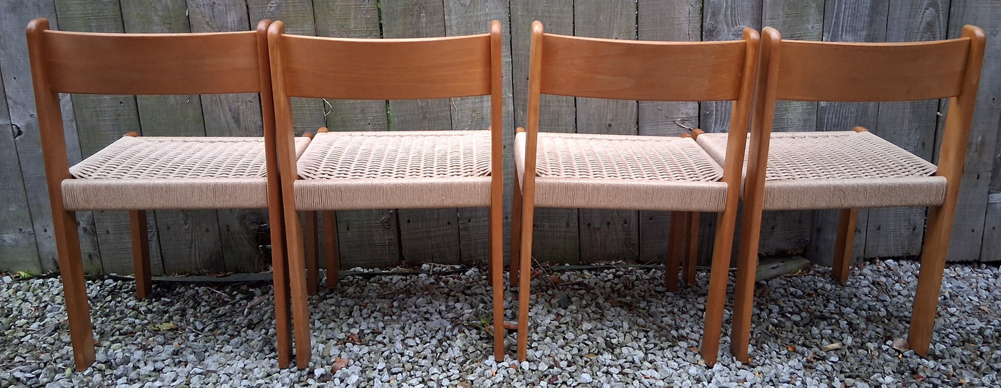 MCM 4 Habitat Faeroe Dining Chairs 1970 recorded Beech