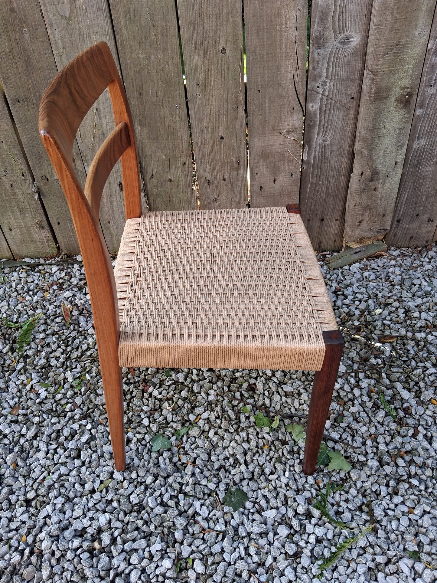 MCM 2 Rosewood dining chairs Nils jonsson Troeds Garmi danish papercord