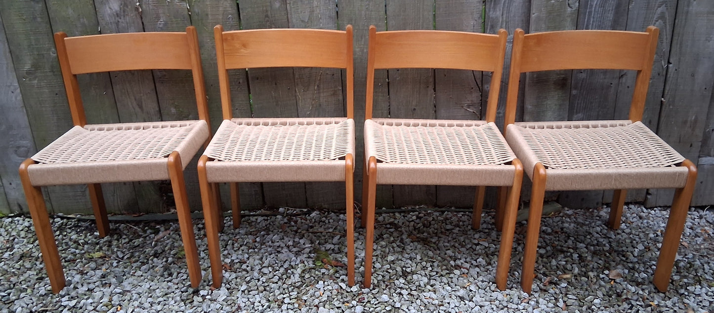 MCM 4 Habitat Faeroe Dining Chairs 1970 recorded Beech