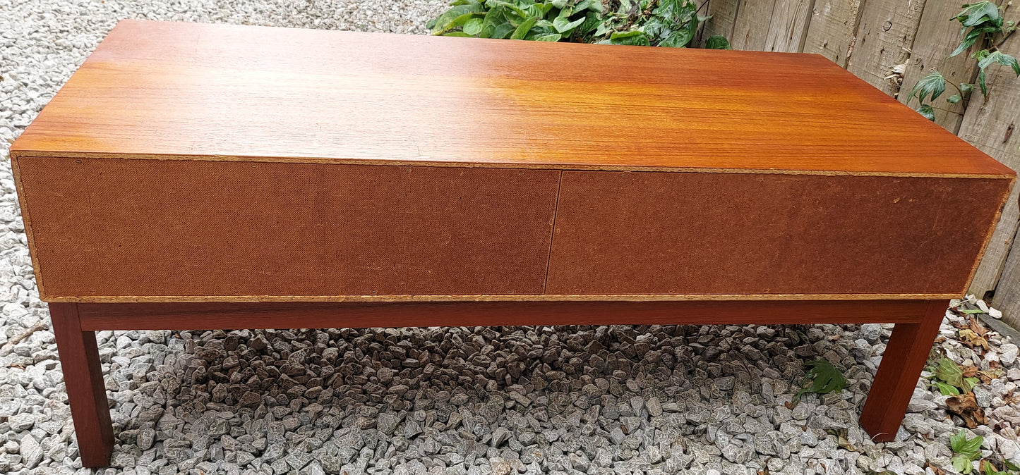 MCM Coffee Console Table With Drawers