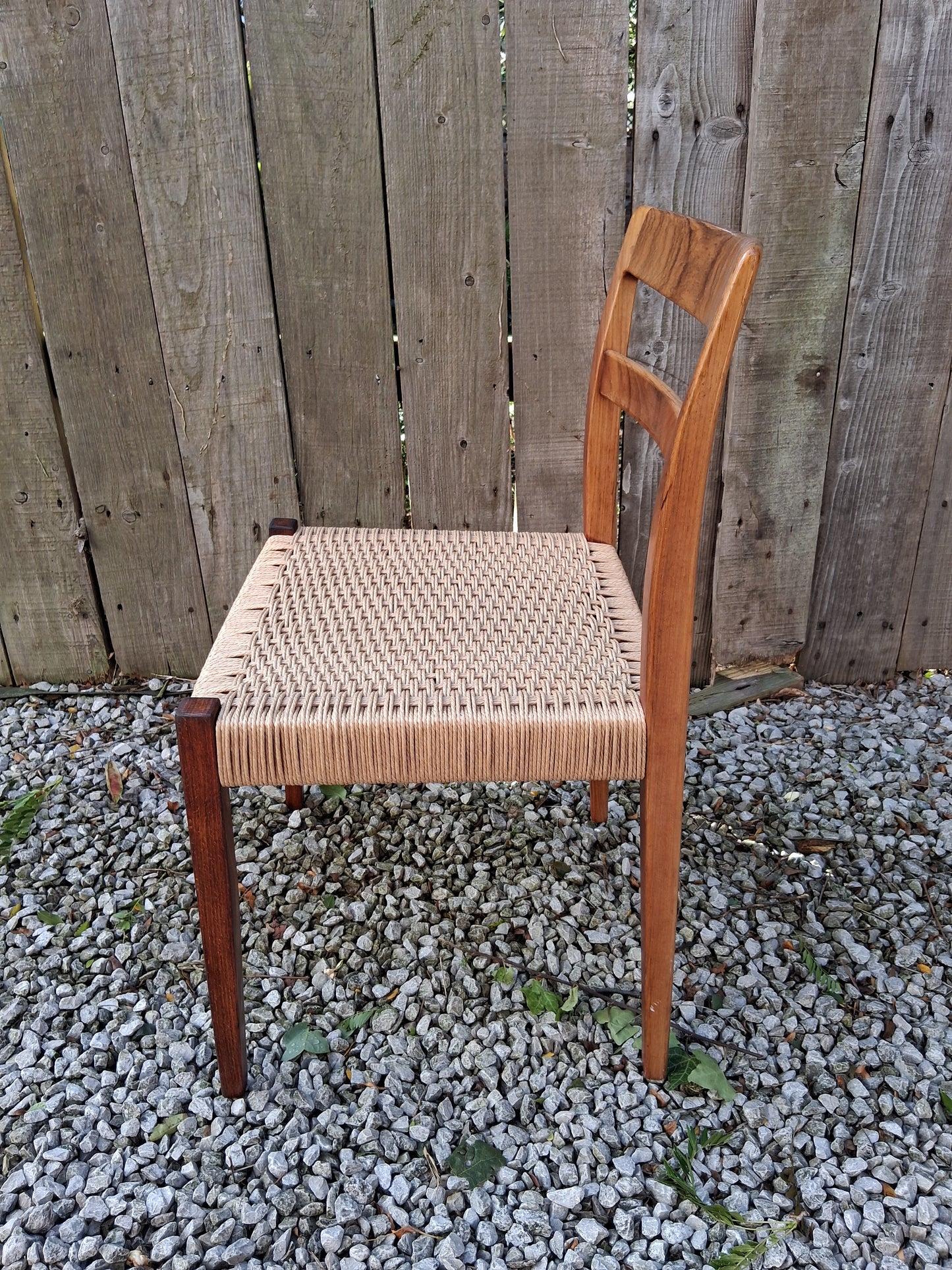 MCM 2 Rosewood dining chairs Nils jonsson Troeds Garmi danish papercord