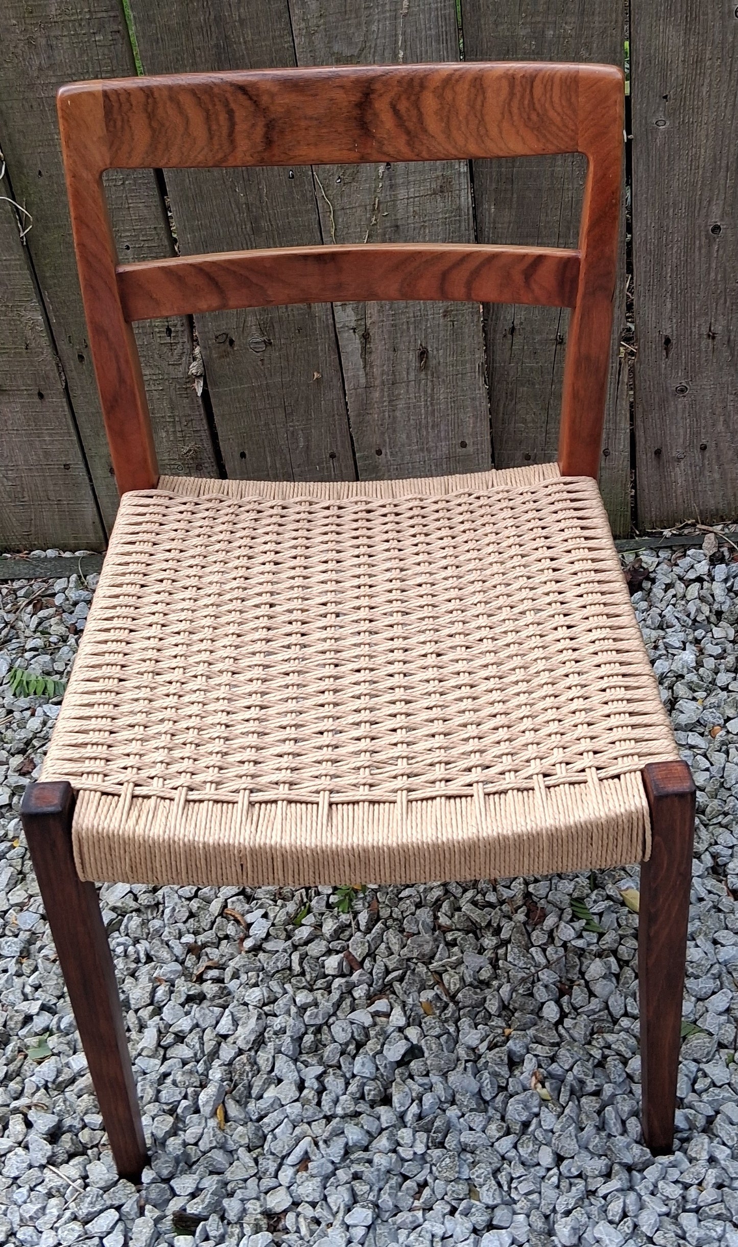 MCM 2 Rosewood dining chairs Nils jonsson Troeds Garmi danish papercord