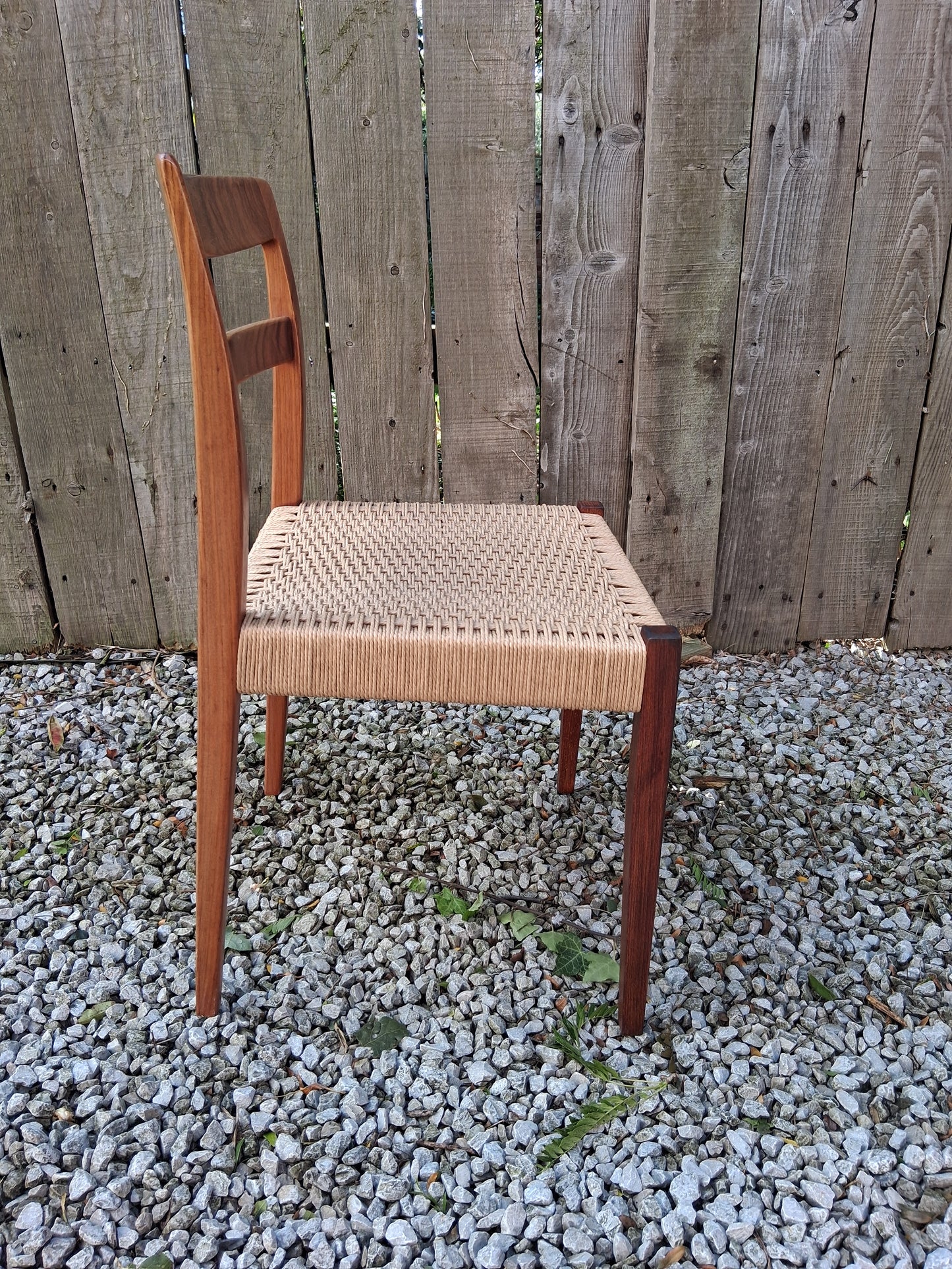 MCM 2 Rosewood dining chairs Nils jonsson Troeds Garmi danish papercord