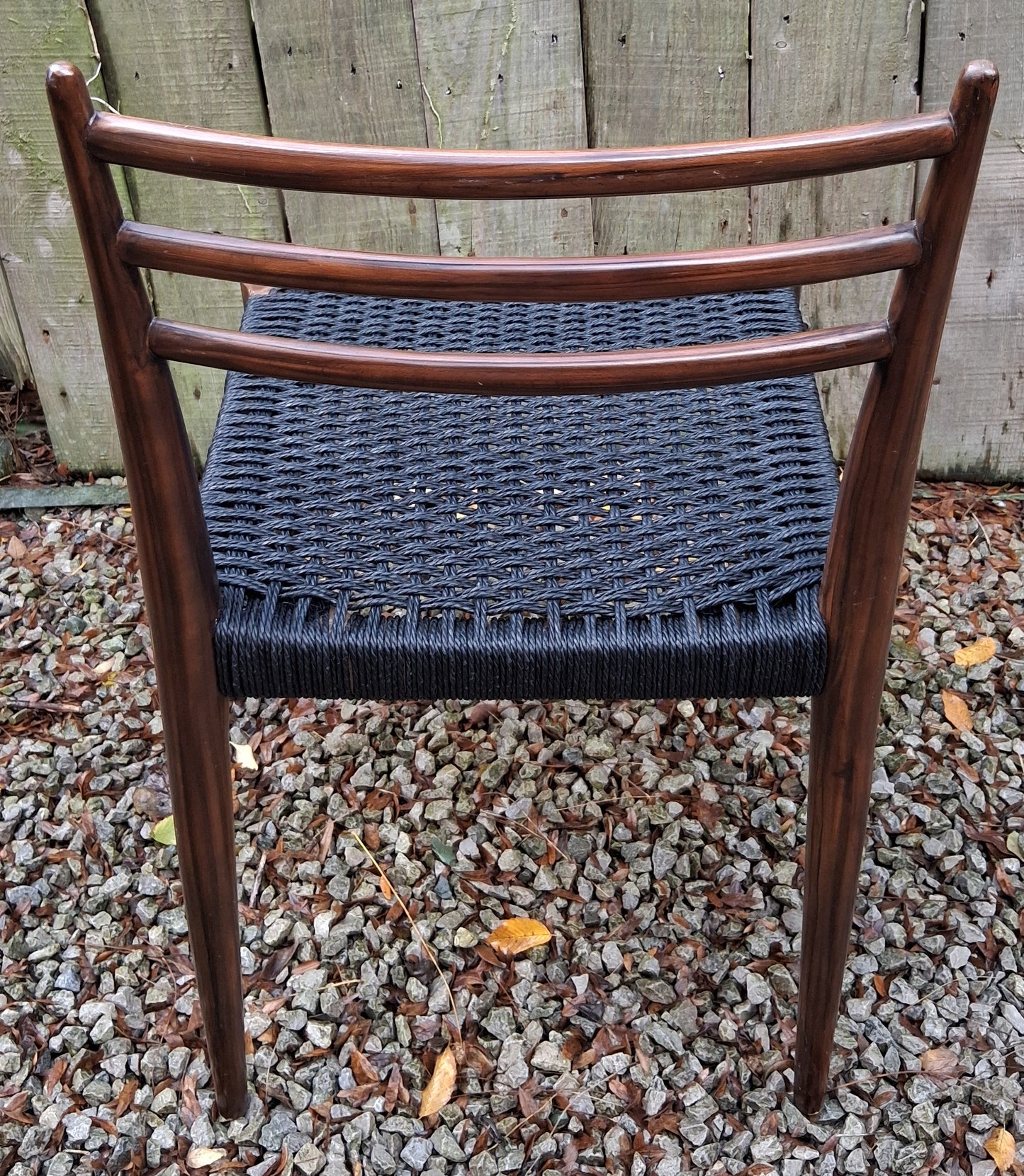MCM Ladder Back Danish Papercord Statement/desk chair Walnut effect