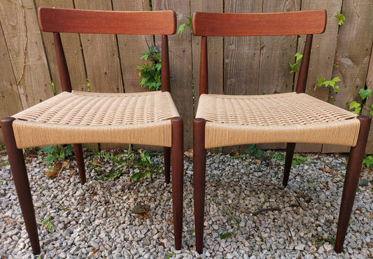 Mid Century Modern 2 MK200 Mogens Kold Corded chairs A