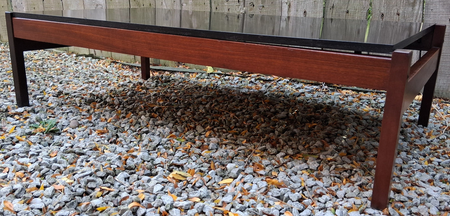 MCM Guy Rogers Rectangular Coffee Table Afromosia Black Laminate Coffee Table