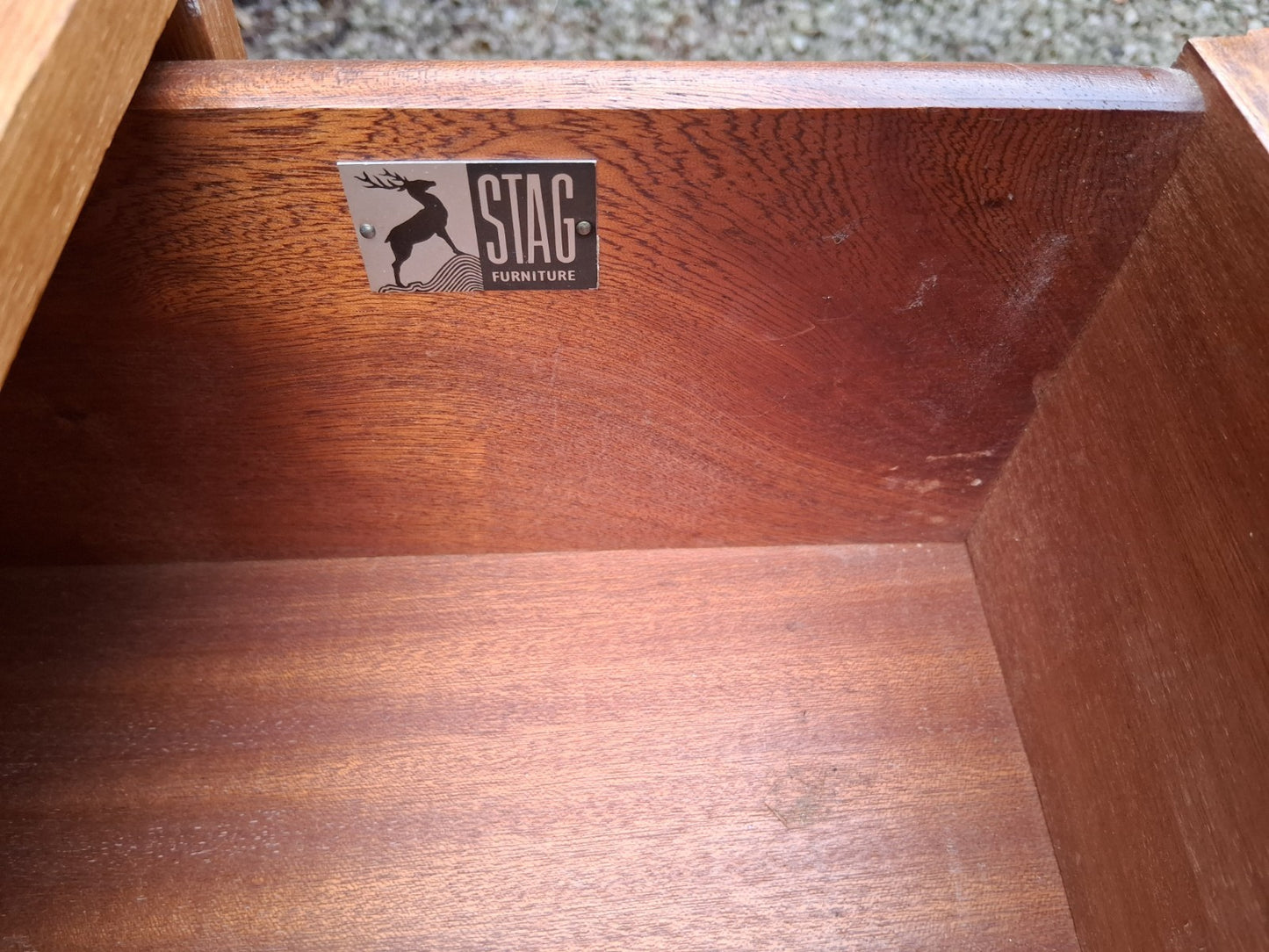 MCM Kneehole Stag C Range light oak desk /dressing Table by John and Sylvia Reid