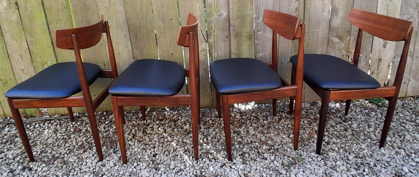 Mid Century Modern 4 GPlan  chairs 2 chairs orig Kofod Larsen gold marks 2 repro