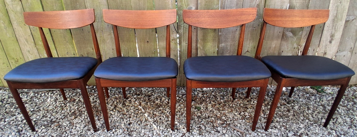 Mid Century Modern 4 GPlan  chairs 2 chairs orig Kofod Larsen gold marks 2 repro