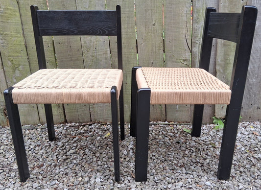 MCM 2 Mogens Kold 'faeroe' black ash chairs Habitat recorded