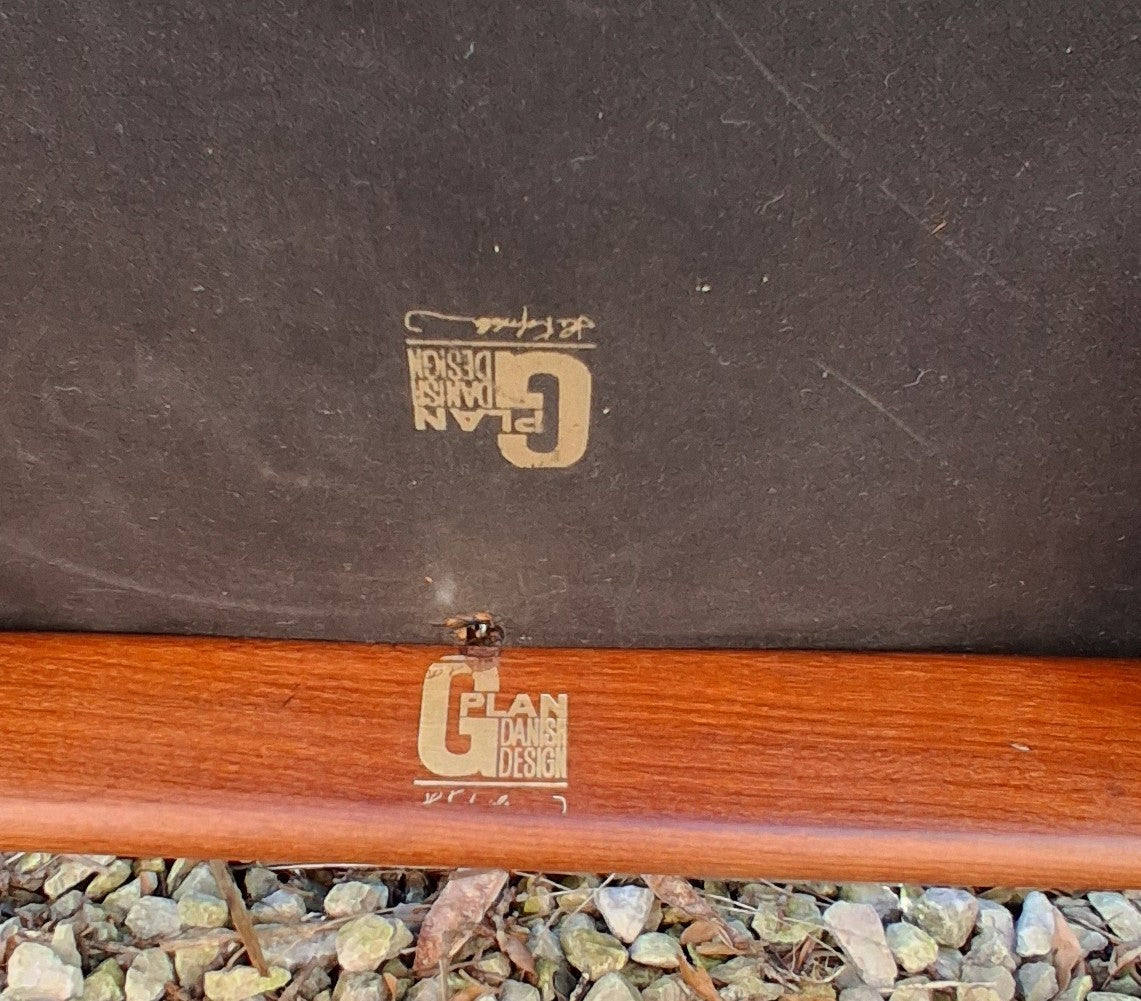 Mid Century Modern 4 GPlan  chairs 2 chairs orig Kofod Larsen gold marks 2 repro